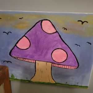 Painted mushroom
